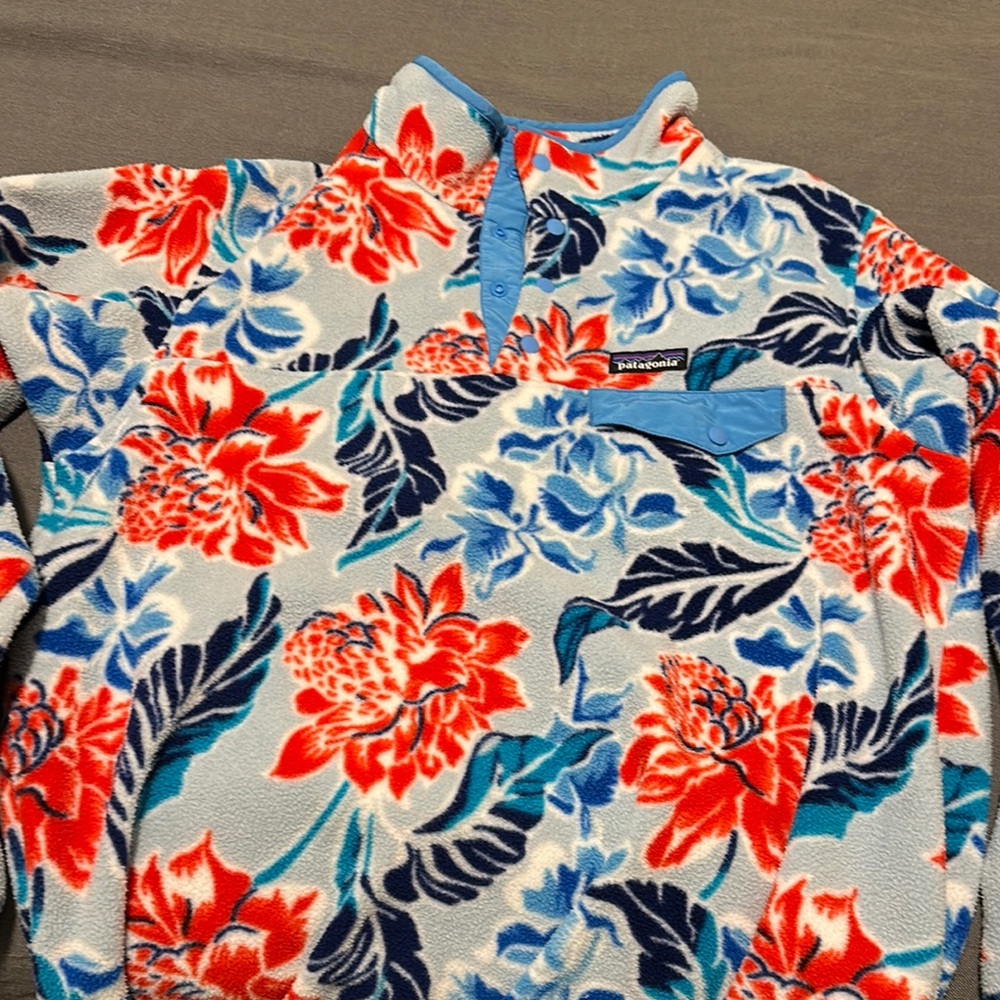Patagonia Floral Fleece Pullover